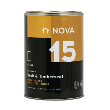 Wood Sealer Exterior Deck & Timberseal GENKEM Nova 15 Clear 5l