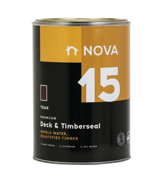 Exterior Wood Sealer NOVA 15 Deck & Timberseal teak 5 litres