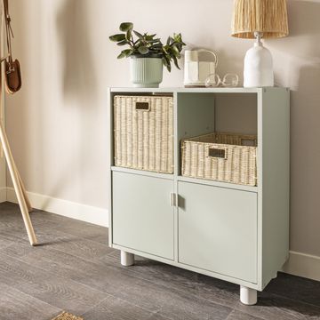 Spaceo Kub Storage Basket M Natural Rattan W31xH14xD31cm