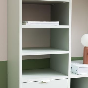Spaceo kub singular cube shelf l32.7xd31.5cm sage green