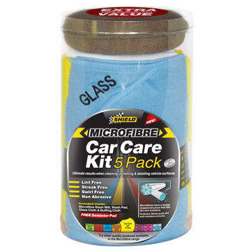 Shield Microfibre Car Care Kit 5 pack