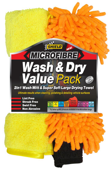 Microfibre wash n dry SHIELD value pack