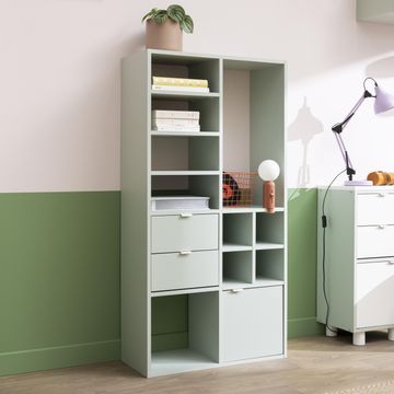 Spaceo kub set of 2 intergrated storage drawers l32.8xh32.8xd32.7cm  sage green