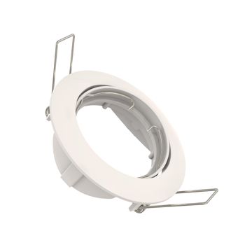 Inspire clane recessed ring gu10 aluminium adjustable white round 8.2cm
