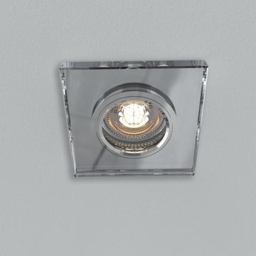 Inspire rende recessed ring gu10 aluminium fixed clear glass square 9cm