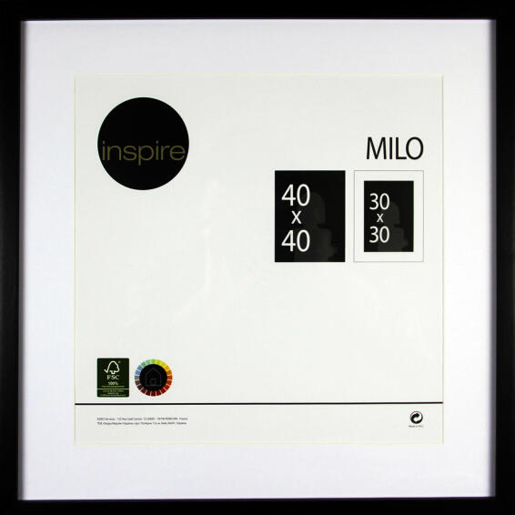 40x40 Picture Frame Black Wood 40x40 Frame, Size: 40 x 40, White