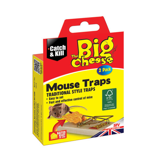 Big Cheese Baited Mouse Traps Twin Pack