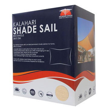 Shade Sail KALAHARI 5 m X 3 m Rectangular SAND