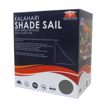 Shade Sail KALAHARI 3.6 m Triangle Charcoal