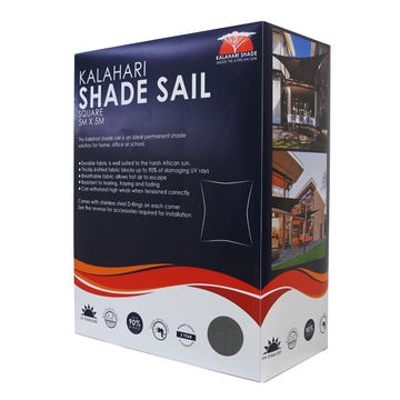 Shade Sail KALAHARI 5 m X 5 m Square Charcoal