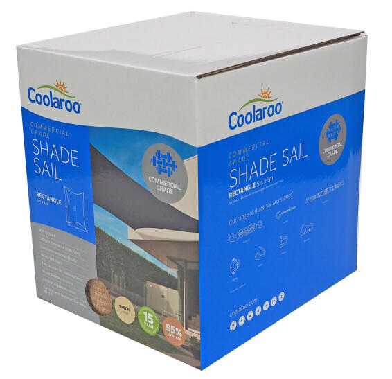 Shade Sail COOLAROO 5 m X 3 m Rectangular Beech