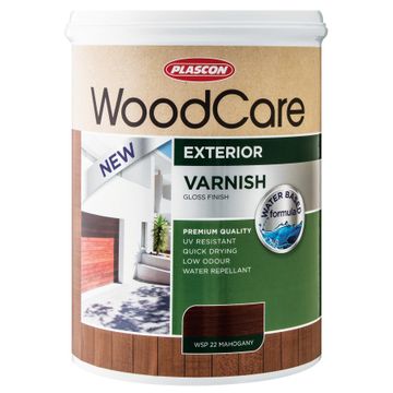 Wood varnish exterior gloss water-based PLASCON Woodcare imbuia 5l