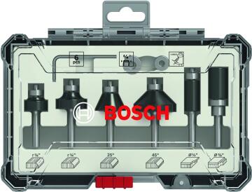 Router Bits BOSCH 1/4 6 Pieces