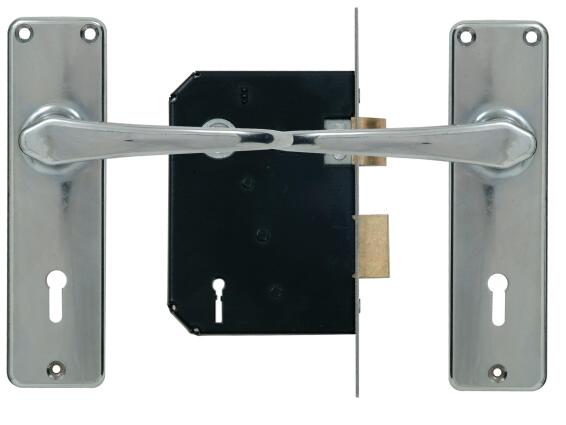 Mortice lockset powder coated 3-lever union