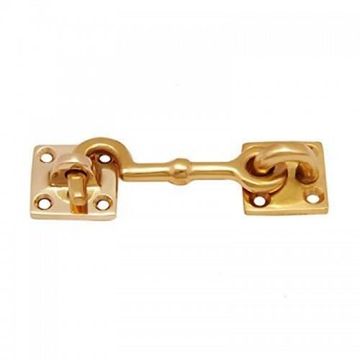 Cabin hook brass 75mm euro brass