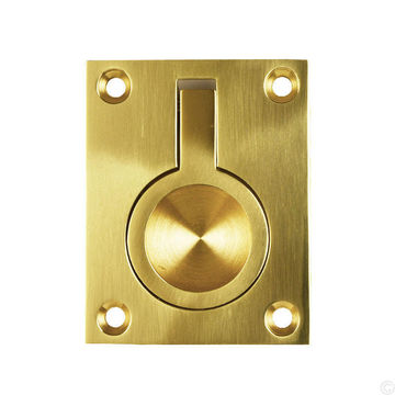 Door pull flush ring brass 50x63mm euro brass