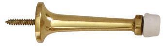 Wall mounted door stop brass finish euro brass