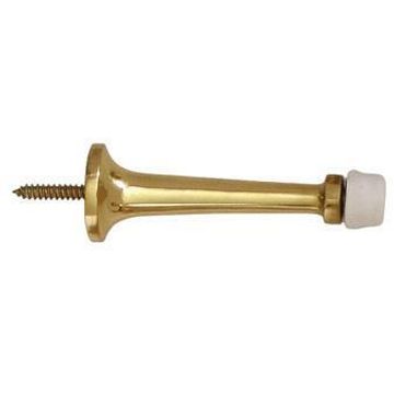 Wall mounted door stop brass finish euro brass