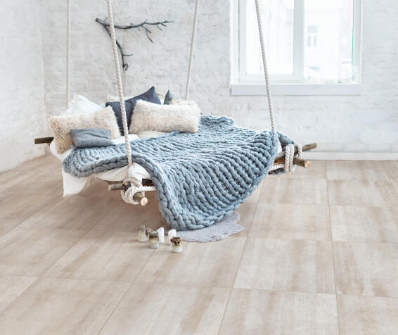 Floor Tile Ceramic Concreta Wood Ivory 600x600mm (2.16m2/box)