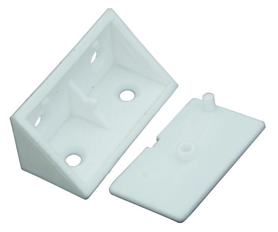 Corner Bracket W/Cover White Double 38x22mm,20