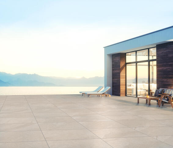 Floor Tile Porcelain Lakestone Beige Sr Eco L90cm x W45cm (2.025m2/box)