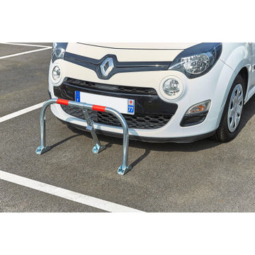 Parking barrier galvanised tube folding grey mottez