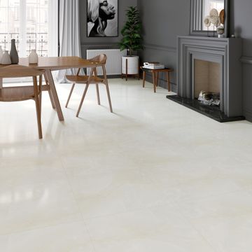 Floor Tile Porcelain Tymfi Glossy L60cm x W60cm (1.08m2/box)