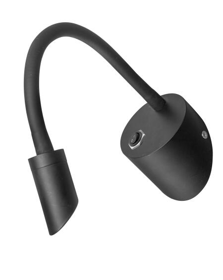 3W LED GOOSE NECK WALL LIGHT BLACK