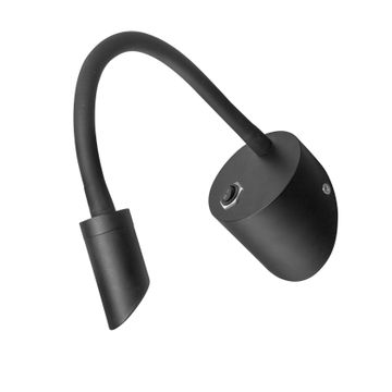 3W LED GOOSE NECK WALL LIGHT BLACK