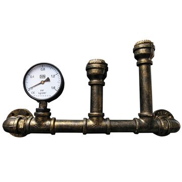 2XE27 PRESSURE GAUGE PIPE WALL LIGHT