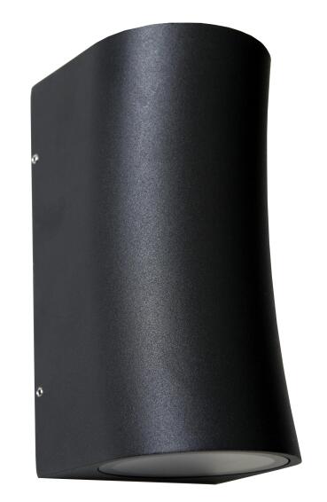 K Light Curved Outdoor Wall Light Black 