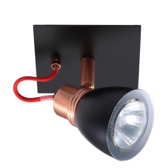 spotlight 1xgu10 black and copper