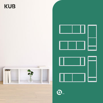 Space kub multi shelf cube storage h104.9xl36xd31.7cm - white