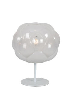 ATHENS T/LAMP WHITE OPAL CLEAR GLASS