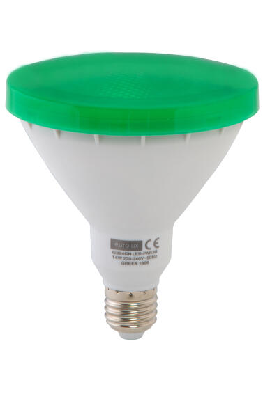 Eurolux PAR38 E27 LED Reflector Light Bulb Green 14W