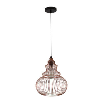 pendant light anthea metal copper grid