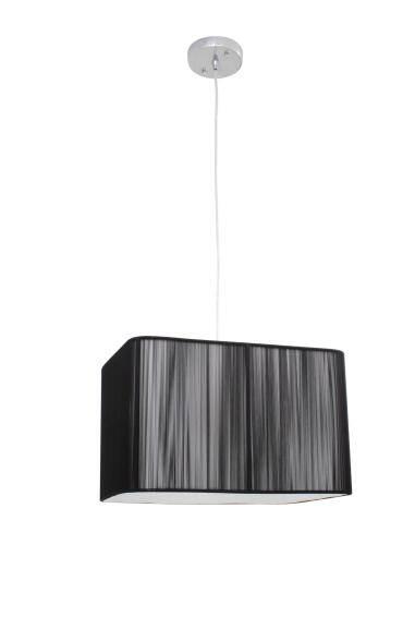pendant light black string satin chrome