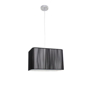 pendant light black string satin chrome