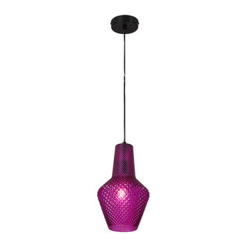 pendant light milano small pink glass