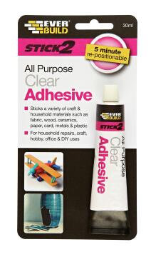 All purpose adhesive clear stick2 30ml everbuild