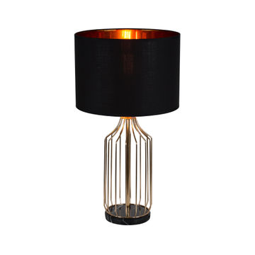 TABLE LAMP METAL & FABRIC