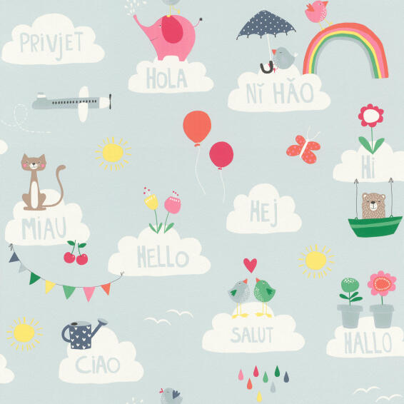 Wallpaper non-woven blue 10.5cm x 0.53cm