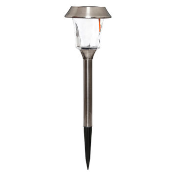 garden spike  stainless steel solar light 10 lumens solarmate