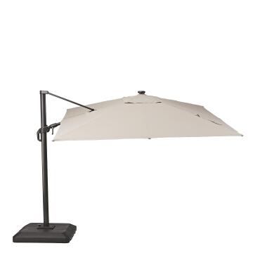 Umbrella Sonora LED Base Aluminium 290 cm X 290 cm Taupe