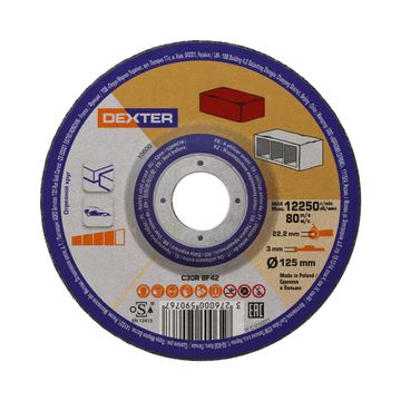 Cutting Disc Dexter Stone D125X3X22,2Mm
