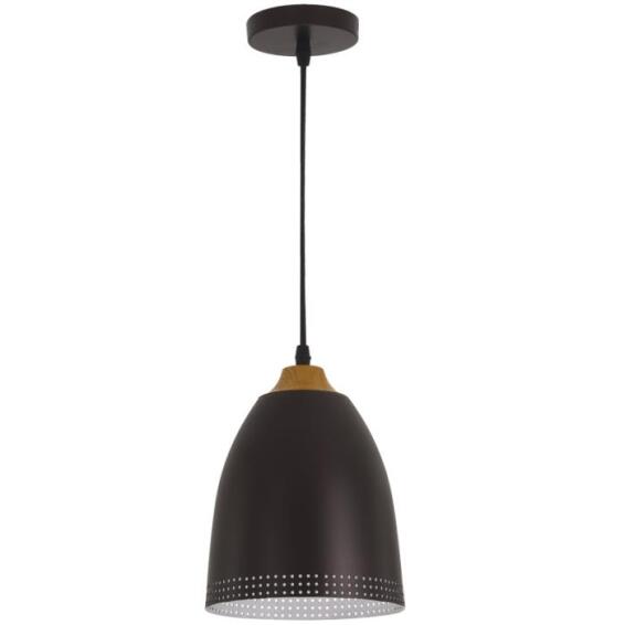 pendant light metal with wood finish