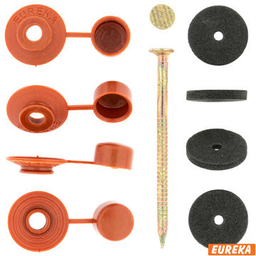 nail & cap roofseal br 5.00x90mm 150