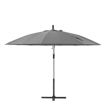 Side umbrella sinae NATERIAL D290cm round dark grey shadow 200g aluminium