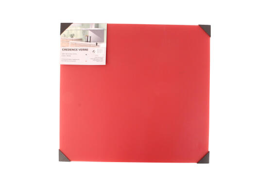 Kitchen Backsplash Glass W60Cm X H65Cm X D0.5Cm Red