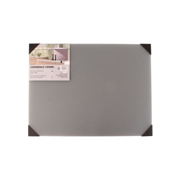 Kitchen Backsplash Glass W90Cm X H65Cm X D0.5Cm Grey